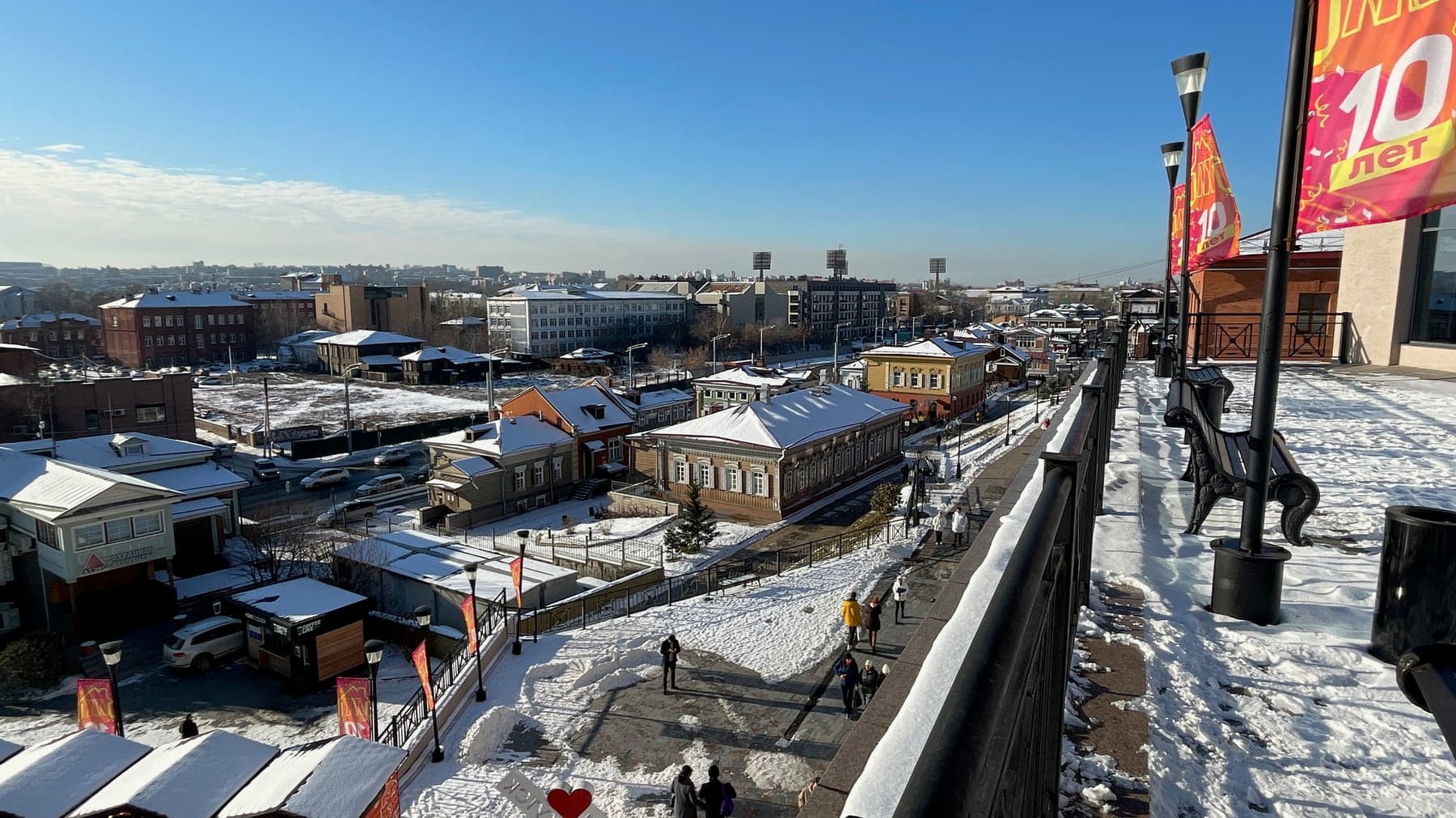Вид с крыши в Иркутске