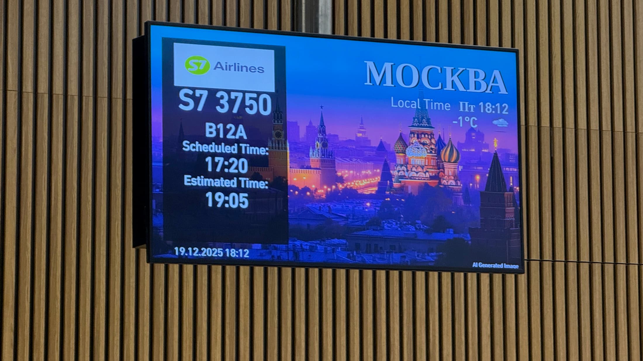 Табло вылетов в аэропорту Стамбула