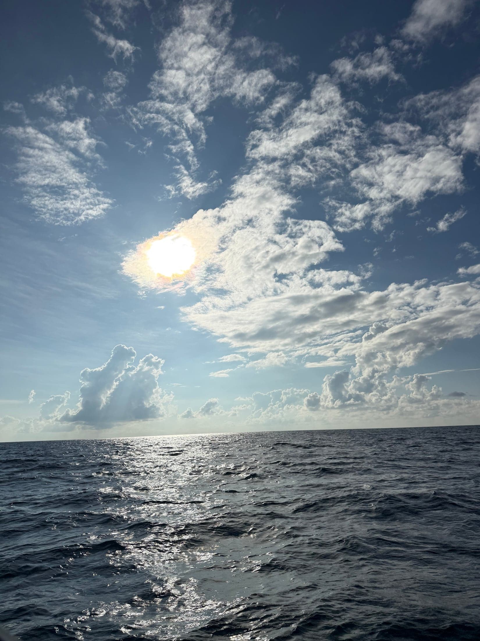 Море с лодки по дороге обратно