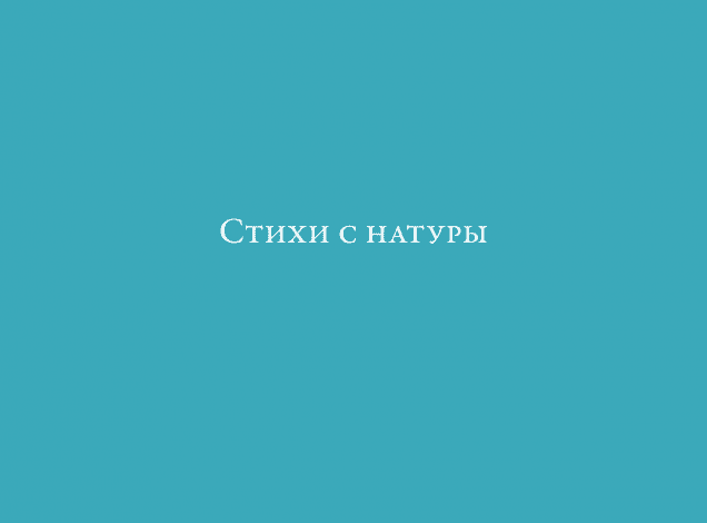 Обложка книги «Стихи с натуры»